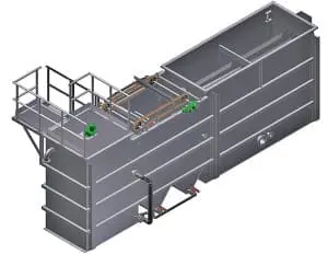 A typical system includes the DAF recycle pump as well as chemical pretreatment tanks, mixers, pumps. Depending on customer needs, concentrated float dewatering equipment can also be provided. Controls and instrumentation are available to complete the system.