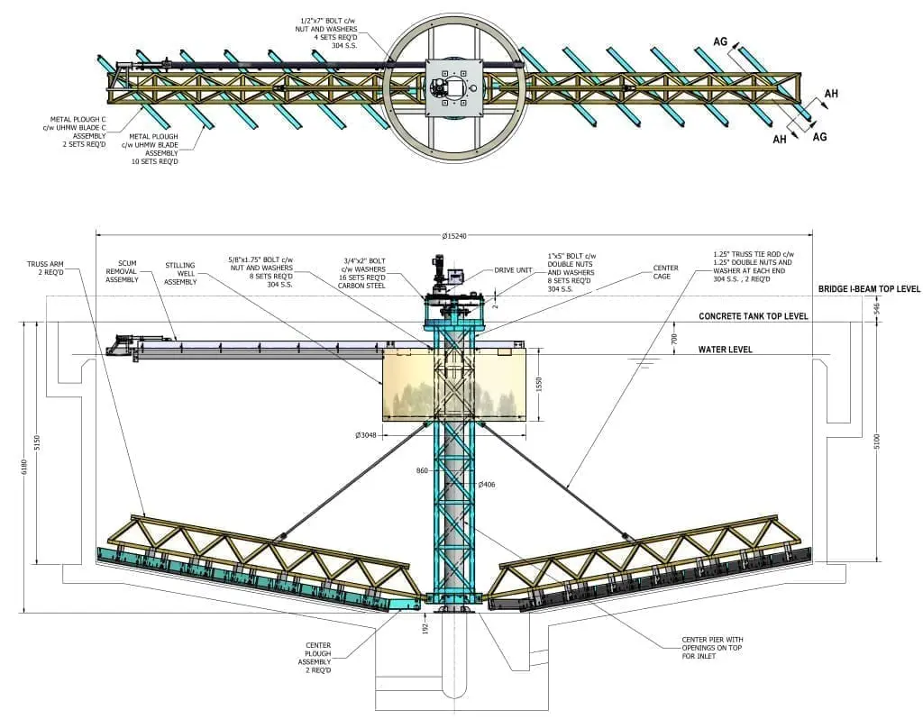 Circular Clarifier Mechanism Assembly