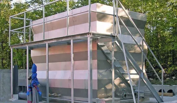 Napier-Reid Gravity filtration system designed to treat colour, low turbidity in cold water, Killbear Provincial Park, Canada